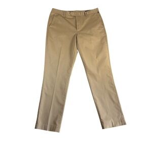 Bonobos Mens Khaki Tan Chino Pants Straight Leg Flat Front Trousers 35x32
